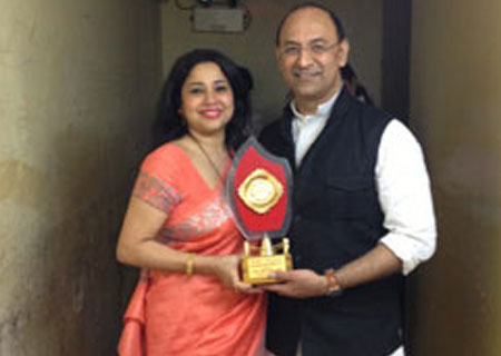 Ajay & Vaneeta with Raagranjani Award
