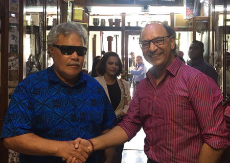 Ajay with Honourable Enele Sopoaga
the Prime Minister of Tuvalu.